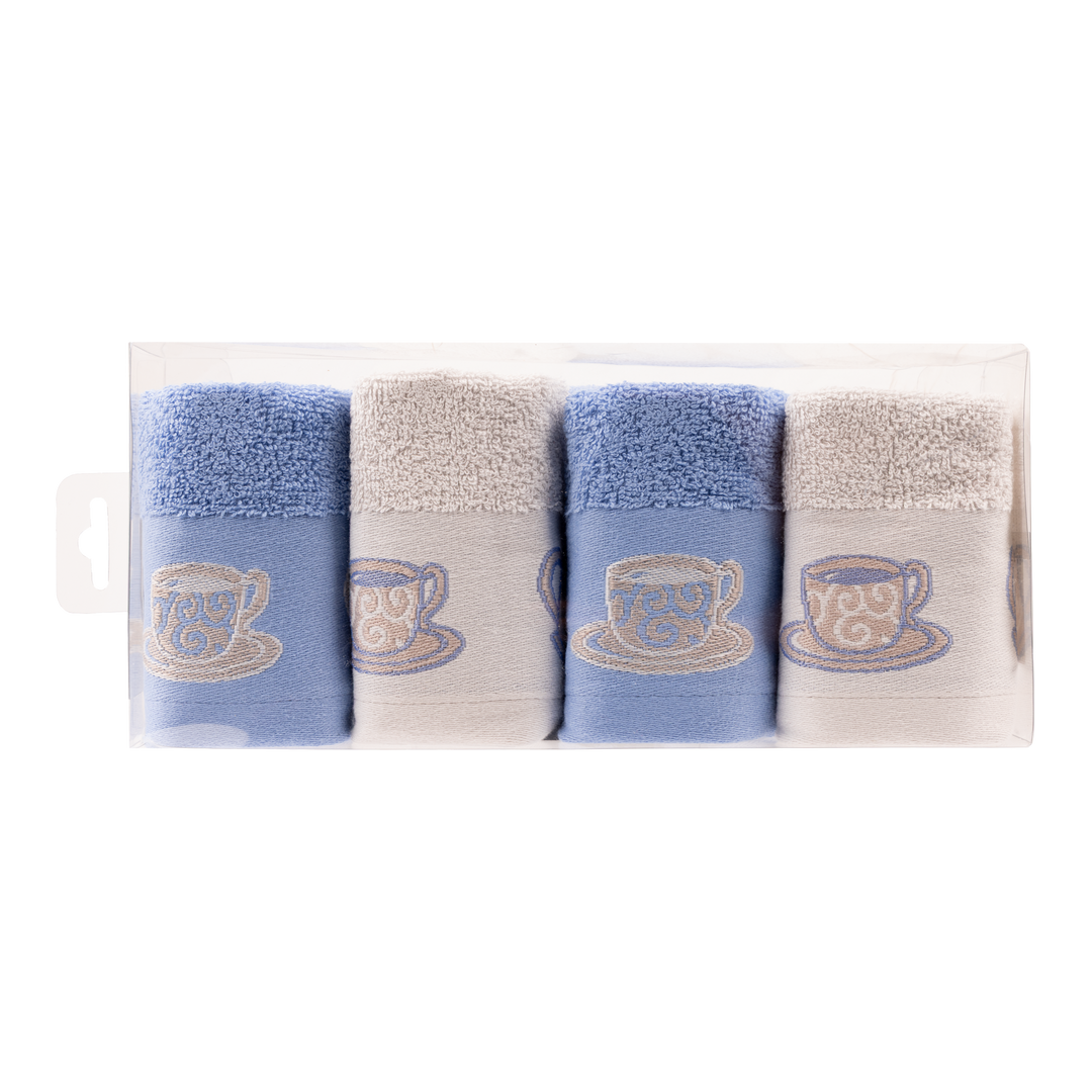 Paños de Cocina de Algodón Rizo REF.4204 | Pack de 4 Trapos 400gr 50x50cm de Cocina Suaves y Absorbentes | Trapos de Cocina 100% Algodón | Resistentes y Lavables | Ideales para Hogar y Cocina