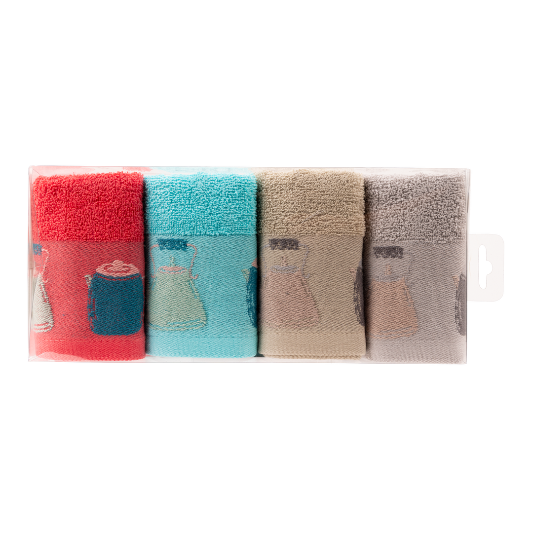 Paños de Cocina de Algodón Rizo REF.4506 | Pack de 4 Trapos 400gr 50x50cm de Cocina Suaves y Absorbentes | Trapos de Cocina 100% Algodón | Resistentes y Lavables | Ideales para Hogar y Cocina