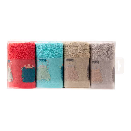 Paños de Cocina de Algodón Rizo REF.4506 | Pack de 4 Trapos 400gr 50x50cm de Cocina Suaves y Absorbentes | Trapos de Cocina 100% Algodón | Resistentes y Lavables | Ideales para Hogar y Cocina