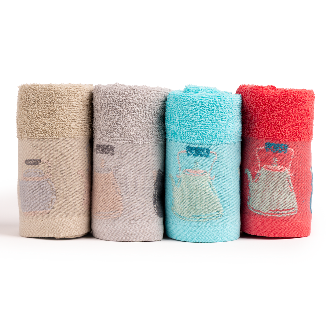 Paños de Cocina de Algodón Rizo REF.4506 | Pack de 4 Trapos 400gr 50x50cm de Cocina Suaves y Absorbentes | Trapos de Cocina 100% Algodón | Resistentes y Lavables | Ideales para Hogar y Cocina