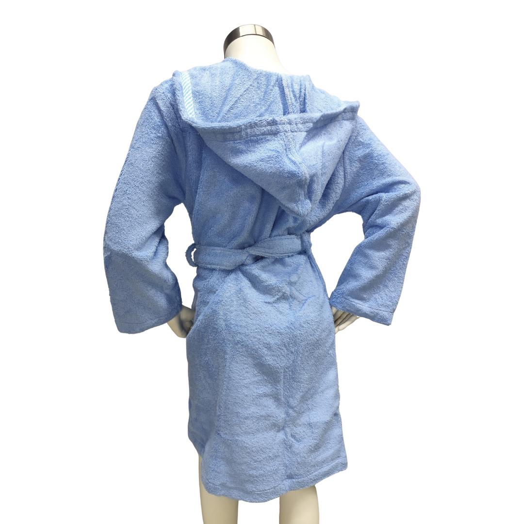 BOSKIMO KIDS PACO - Albornoz Niñas adolescentes Algodón: Niña, Infantil - 100% Algodón OEKO-TEX - 2 Bolsillos, Cinturón, Capucha, Albornoces Felpa muy suave con bordados para niñas