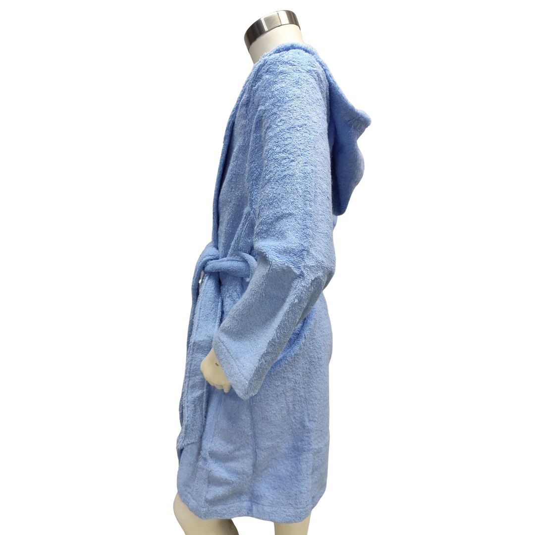 BOSKIMO KIDS PACO - Albornoz Niñas adolescentes Algodón: Niña, Infantil - 100% Algodón OEKO-TEX - 2 Bolsillos, Cinturón, Capucha, Albornoces Felpa muy suave con bordados para niñas