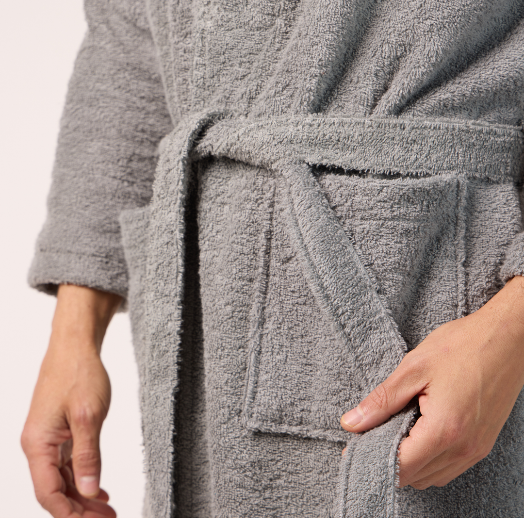 BOSKIMO Albornoz de Baño Unisex 100% Algodón OEKO-TEX – Bata para Hombre y Mujer – Rizo Americano 420 gsm – Suave y muy Absorbente