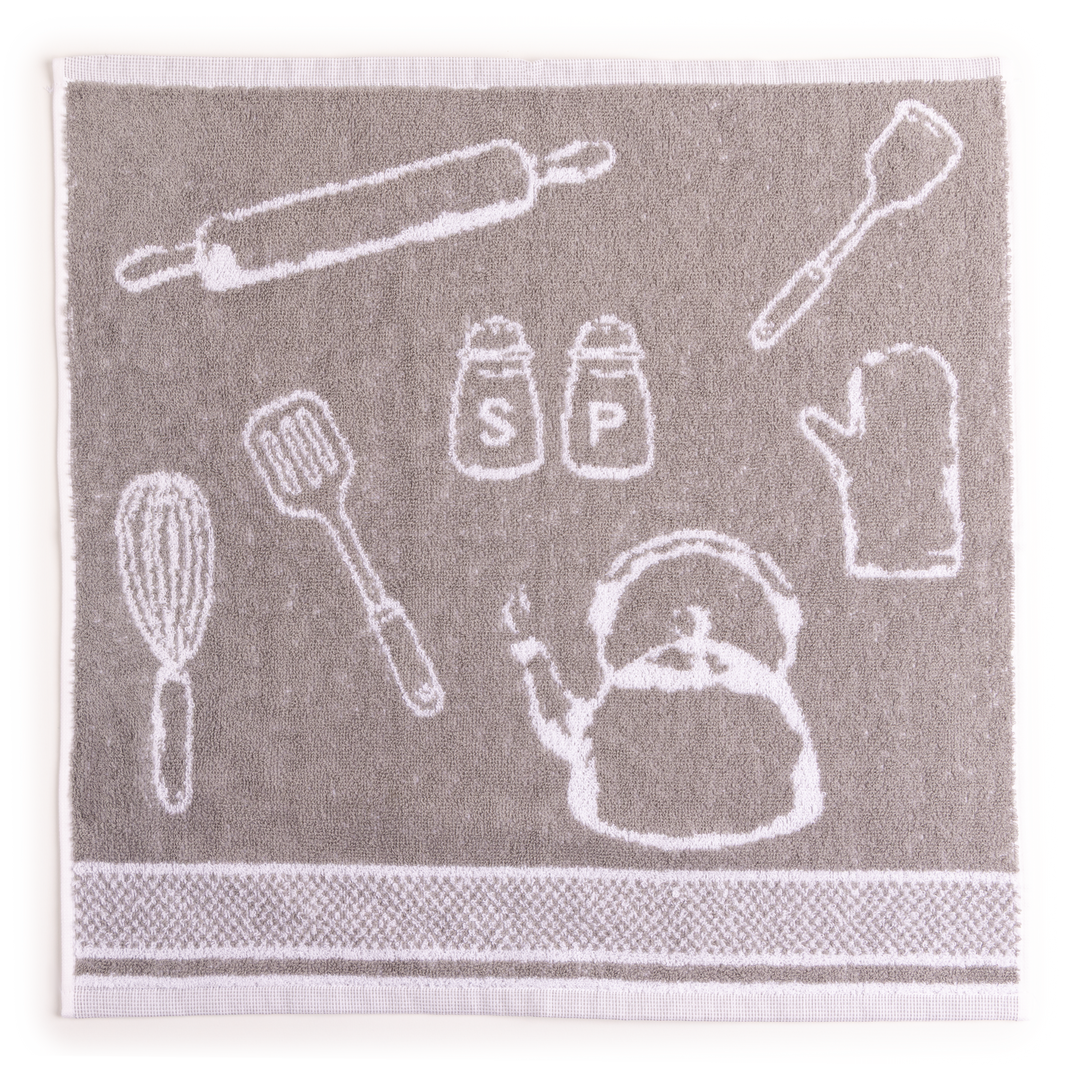 Paños de Cocina de Algodón Rizo REF.8424 | Pack de 4 Trapos 400gr 50x50cm de Cocina Suaves y Absorbentes | Trapos de Cocina 100% Algodón | Resistentes y Lavables | Ideales para Hogar y Cocina