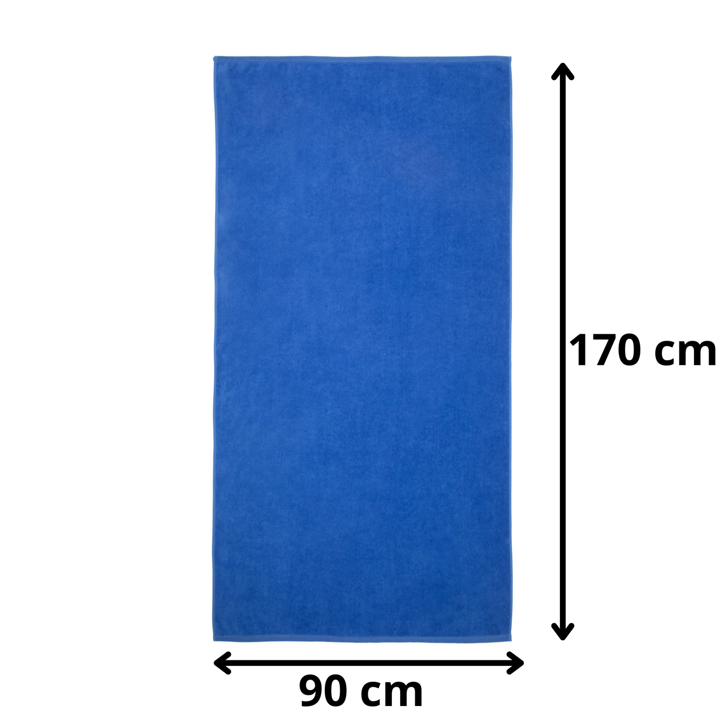 BOSKIMO Toalla de Playa Popa Azulón Grande 90x170 cm – 100 % Algodón Rizo de Alta Calidad – Suave, Absorbente y de Secado Rápido – Fabricada en Portugal – Estilo Premium en Colores Vivos – Ideal para Playa y Piscina