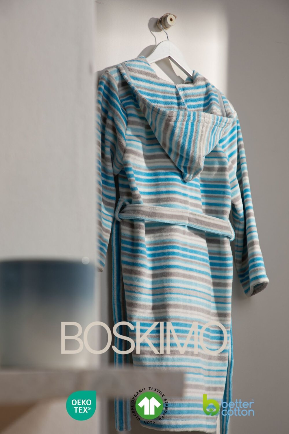 KIDS CARLO - Albornoz Niños adolescentes Algodón: Niño, Infantil - 100% Algodón OEKO-TEX - 2 Bolsillos, Cinturón, Capucha, Albornoces Felpa muy suave con bordados para niños