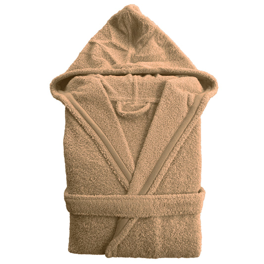 Albornoz Unisex - Albornoz de Ducha para Hombre o Mujer - 100% Algodón, Capucha, Arena