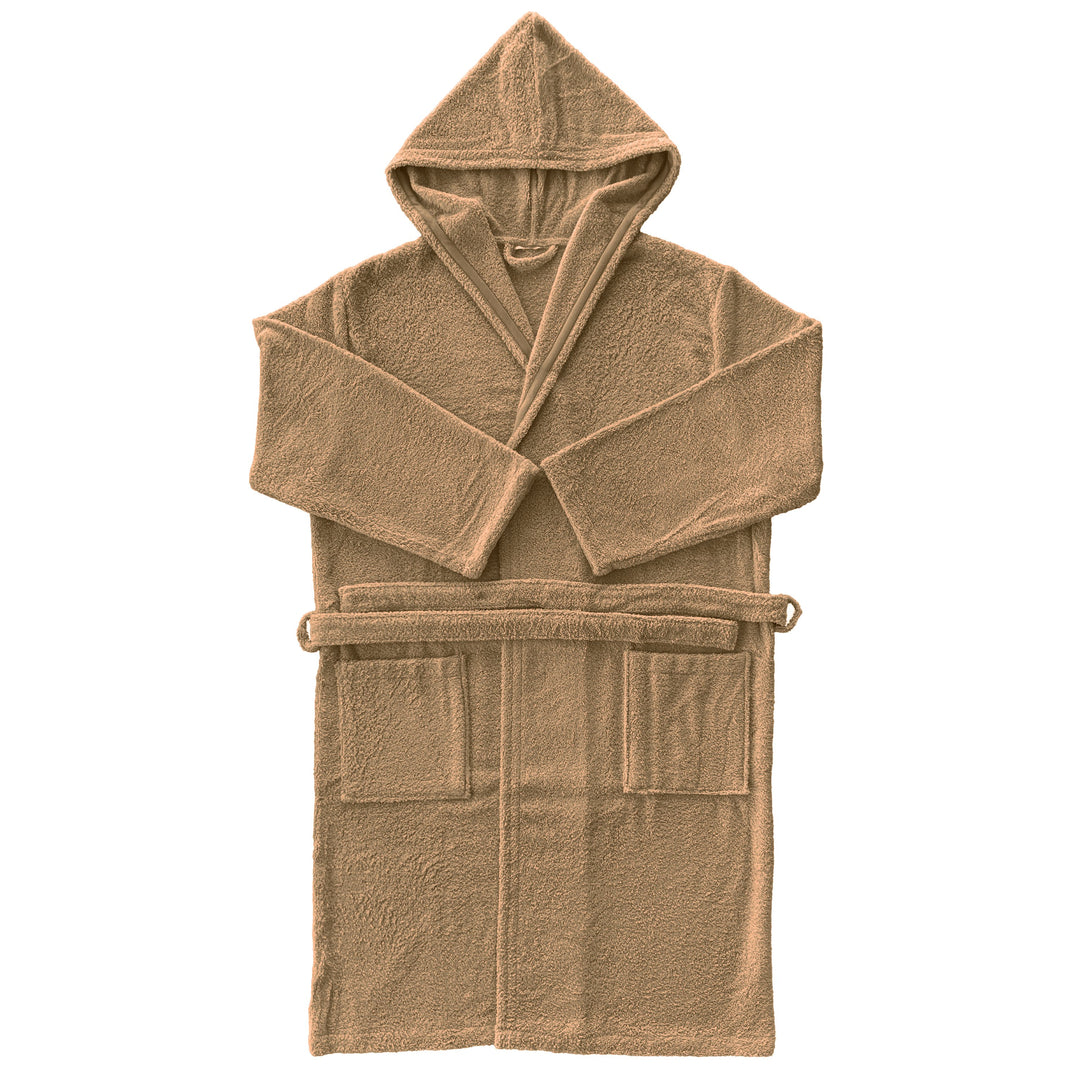 Albornoz Unisex - Albornoz de Ducha para Hombre o Mujer - 100% Algodón, Capucha, Arena