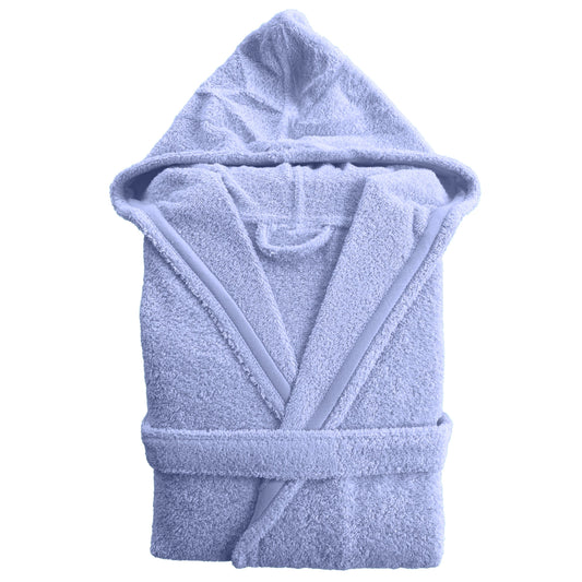 Albornoz Unisex - Albornoz de Ducha para Hombre o Mujer - 100% Algodón, Capucha, Azul