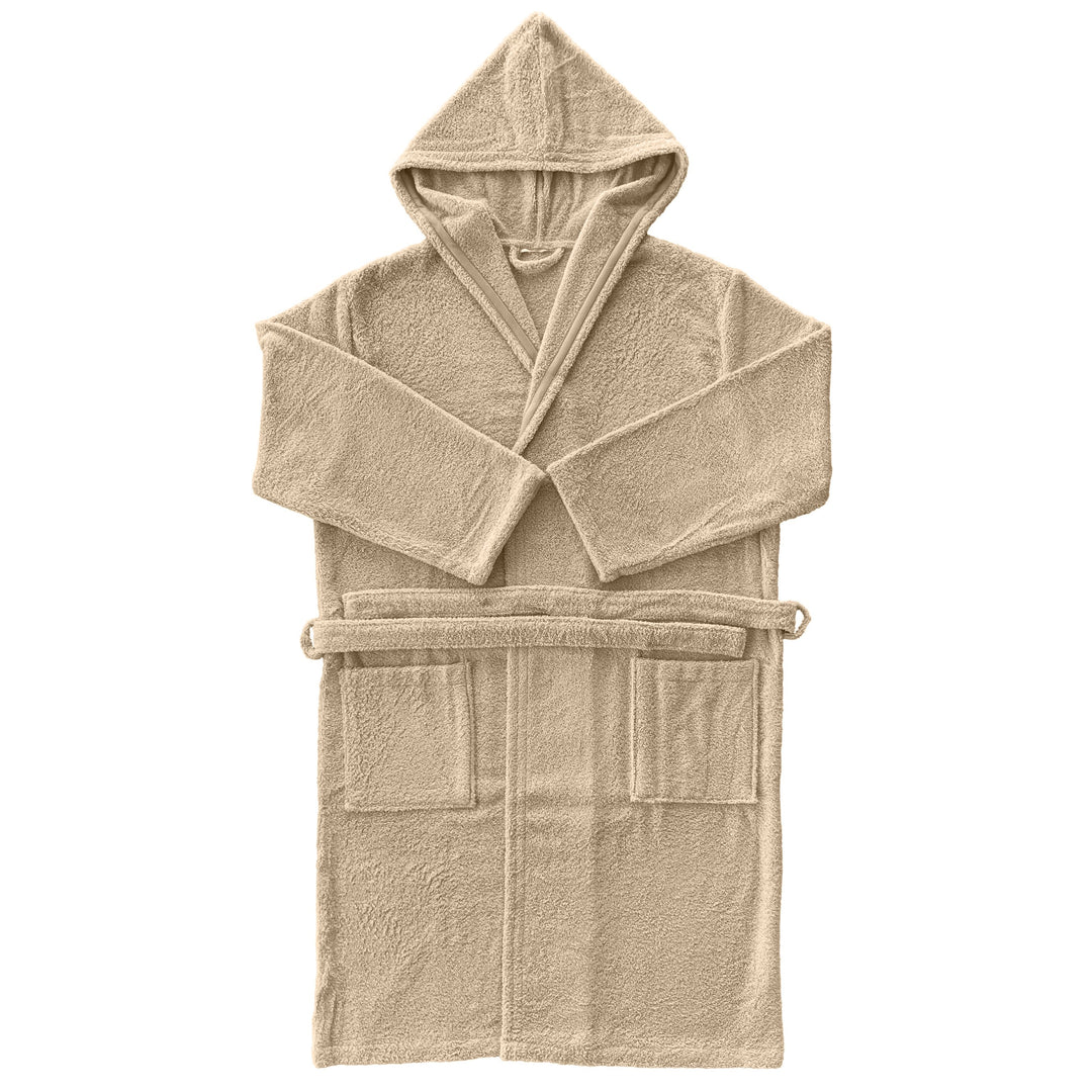 Albornoz Unisex - Albornoz de Ducha para Hombre o Mujer - 100% Algodón, Capucha, Beige