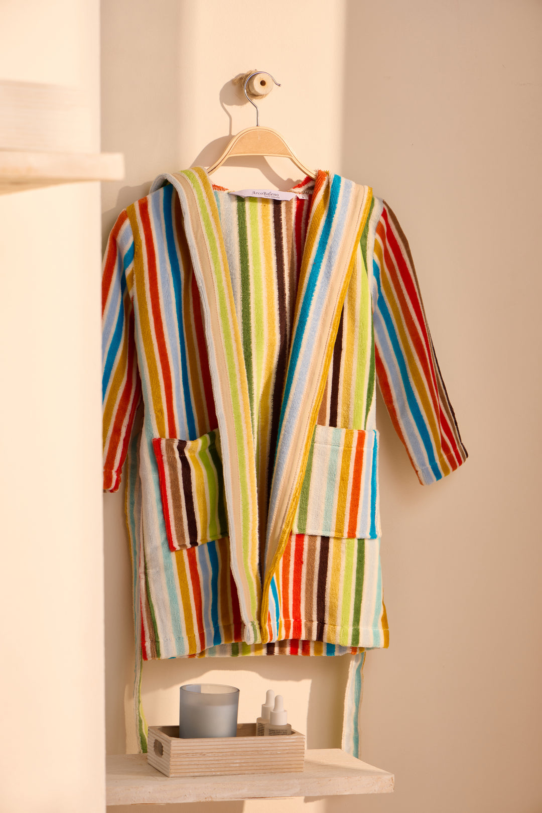 KIDS BELL- Albornoz Niños adolescentes Algodón: Niño, Infantil - 100% Algodón OEKO-TEX - 2 Bolsillos, Cinturón, Capucha, Albornoces Felpa muy suave con bordados para niños