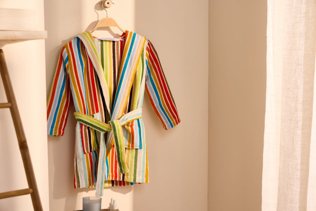 KIDS BELL- Albornoz Niños adolescentes Algodón: Niño, Infantil - 100% Algodón OEKO-TEX - 2 Bolsillos, Cinturón, Capucha, Albornoces Felpa muy suave con bordados para niños