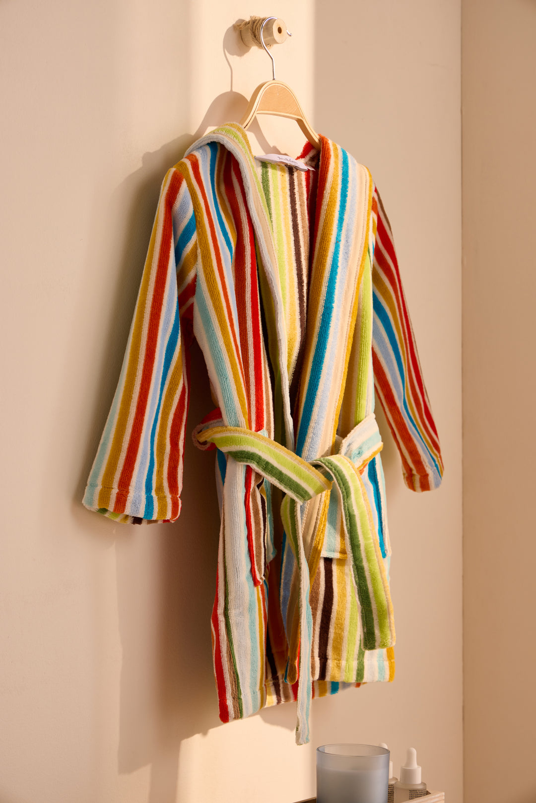 KIDS BELL- Albornoz Niños adolescentes Algodón: Niño, Infantil - 100% Algodón OEKO-TEX - 2 Bolsillos, Cinturón, Capucha, Albornoces Felpa muy suave con bordados para niños