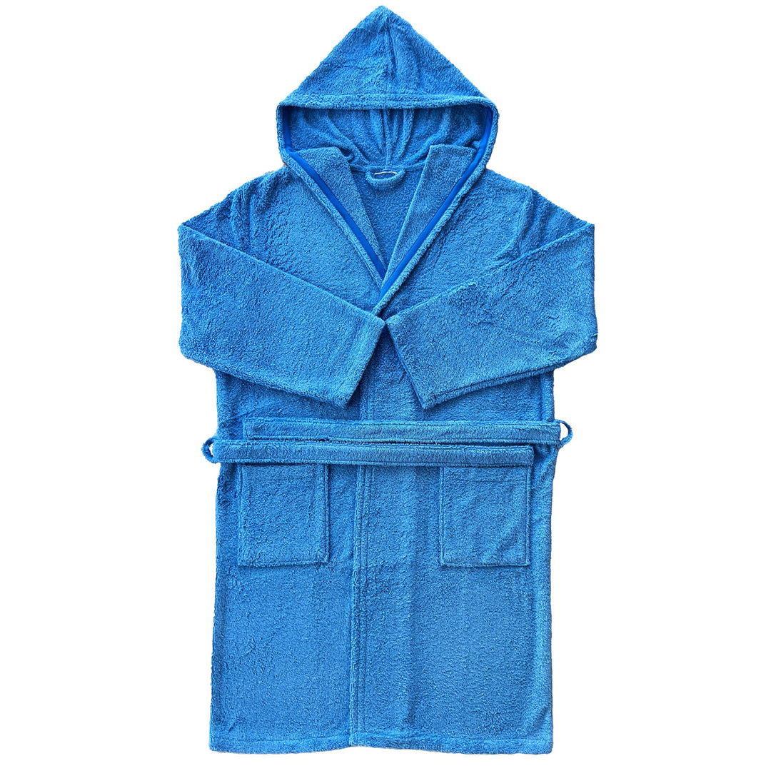 Albornoz Unisex - Albornoz de Ducha para Hombre o Mujer - 100% Algodón, Capucha, Cobalto