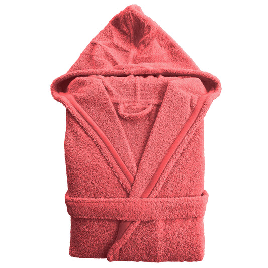 Albornoz Unisex - Albornoz de Ducha para Hombre o Mujer - 100% Algodón, Capucha, Coral