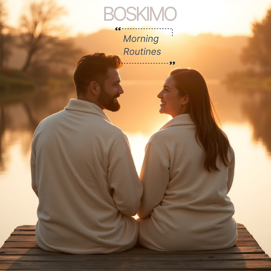 BOSKIMO Albornoz de Baño Unisex 100% Algodón OEKO-TEX – Bata para Hombre y Mujer – Rizo Americano 420 gsm – Suave y muy Absorbente