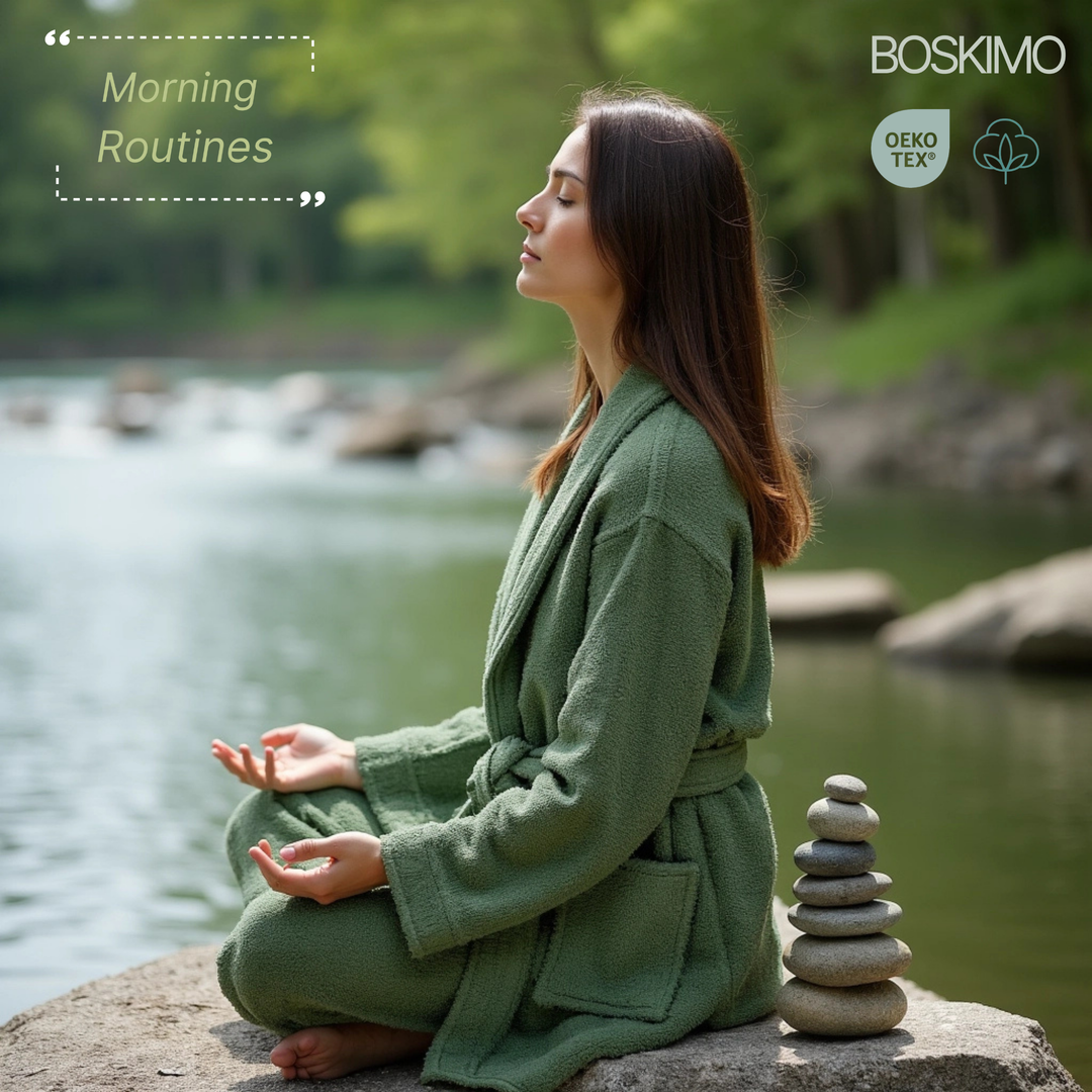 BOSKIMO Albornoz de Baño Unisex 100% Algodón OEKO-TEX – Bata para Hombre y Mujer – Rizo Americano 420 gsm – Suave y muy Absorbente