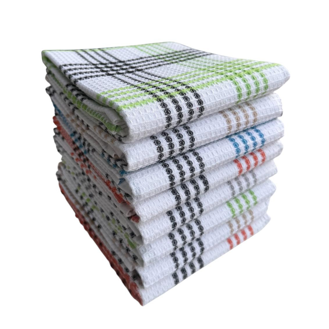 Paños de Cocina Algodón BOSKIMO Premium – Pack de 8 Trapos de Cocina Microfibra y Rizo, Trapos Cocina Algodón Absorbentes, Paños de Limpieza Malaga