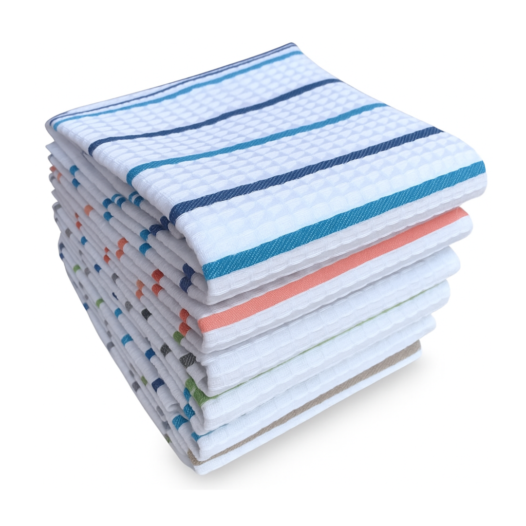 Paños de Cocina Algodón BOSKIMO Premium – Pack de 6 Trapos de Cocina Microfibra y Rizo, Trapos Cocina Algodón Absorbentes, Paños de Limpieza Granada