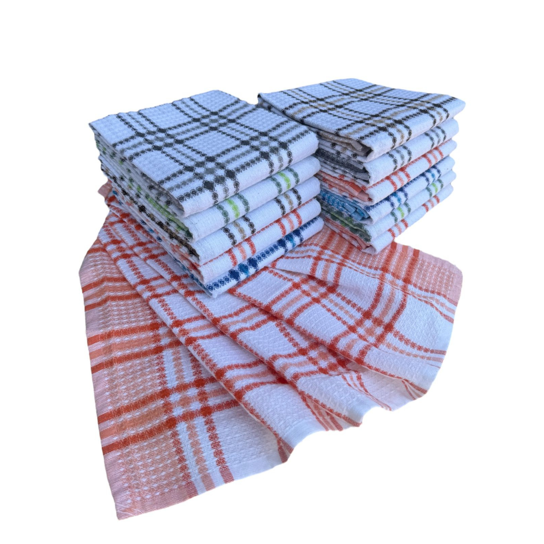 Paños de Cocina Algodón BOSKIMO Premium – Pack de 12 Trapos de Cocina Microfibra y Rizo, Trapos Cocina Algodón Absorbentes, Paños de Limpieza Valencia