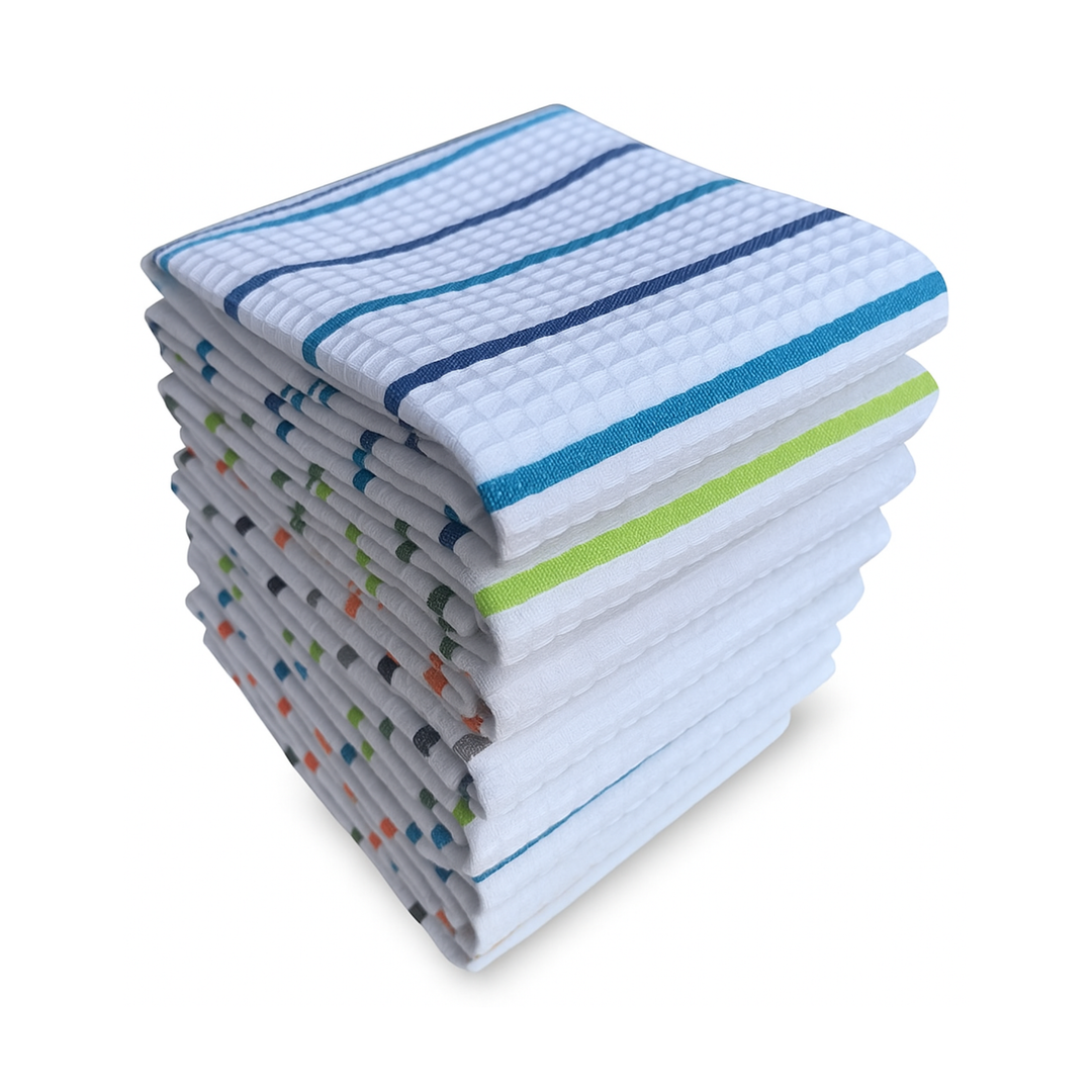 Paños de Cocina Algodón BOSKIMO Premium – Pack de 8 Trapos de Cocina Microfibra y Rizo, Trapos Cocina Algodón Absorbentes, Paños de Limpieza Granada