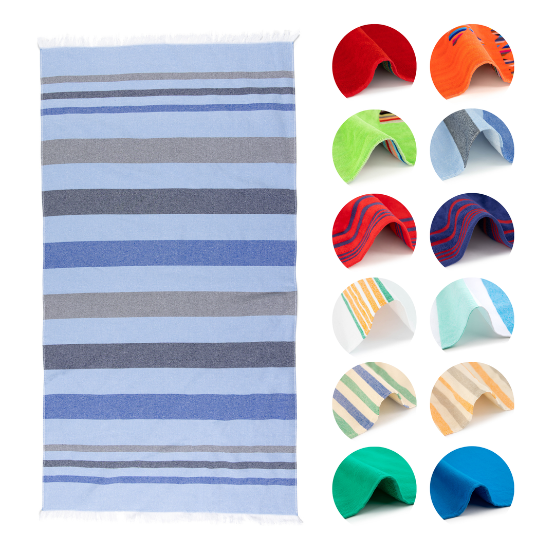 BOSKIMO Pareo Sada Marino – Pareo de Playa Ligero 90x170 cm – Suave, Compacto y de Secado Rápido – Ideal para Viajes, Piscina o Verano – Estilo Veraniego Hecho en Portugal