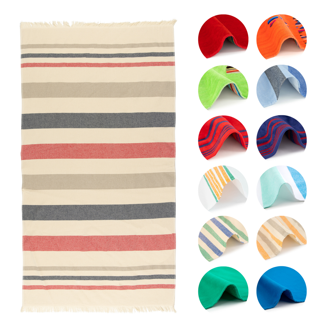 BOSKIMO Pareo Sada Rojo – Pareo de Playa Ligero 90x170 cm – Suave, Compacto y de Secado Rápido – Ideal para Viajes, Piscina o Verano – Estilo Veraniego Hecho en Portugal