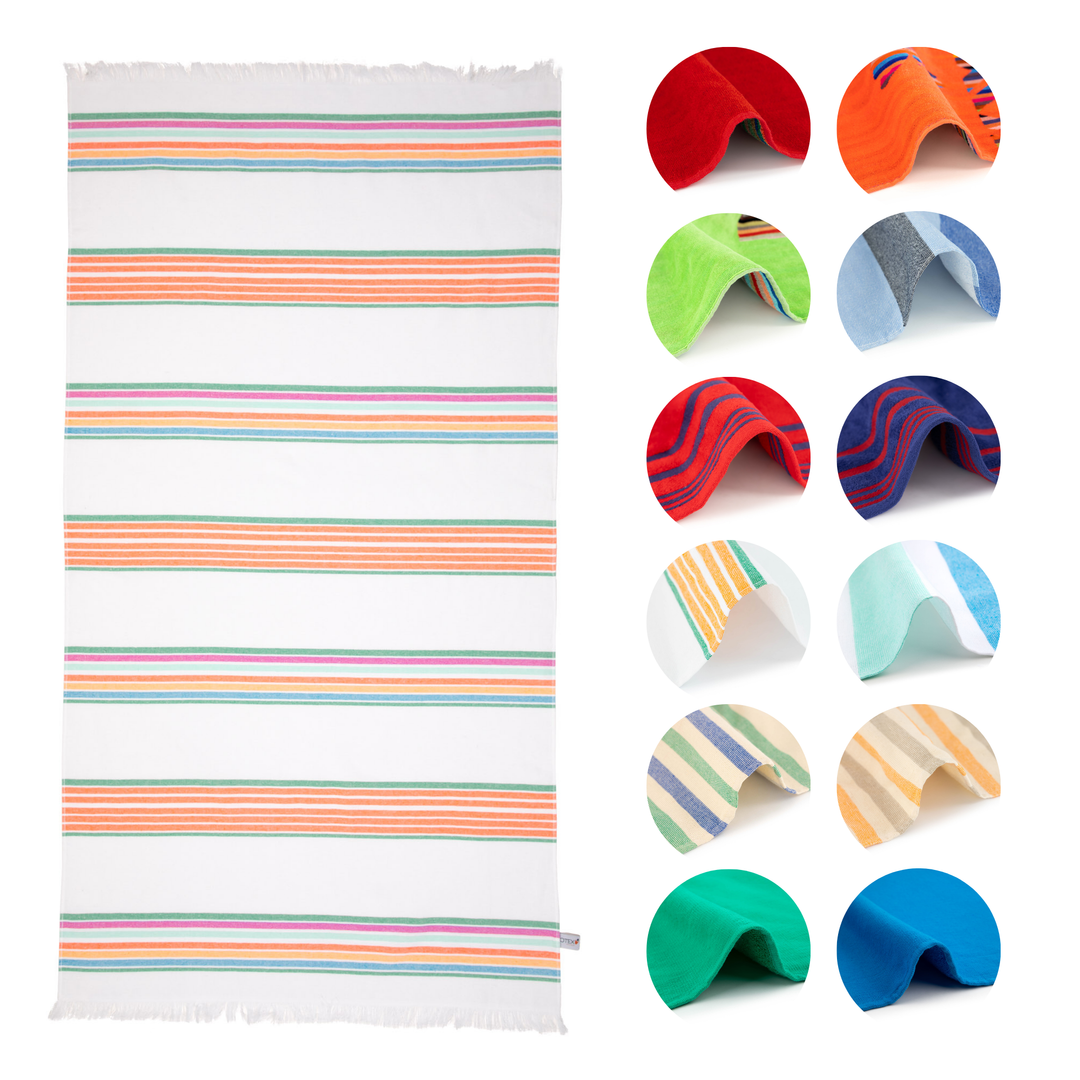 BOSKIMO Pareo Ares 1 – Pareo de Playa Ligero 90x170 cm – Suave, Compacto y de Secado Rápido – Ideal para Viajes, Piscina o Verano – Estilo Veraniego Hecho en Portugal