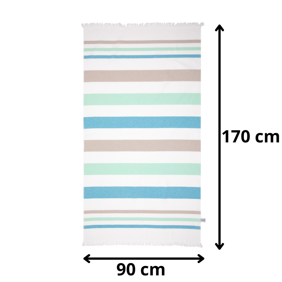 BOSKIMO Pareo Ares 2 – Pareo de Playa Ligero 90x170 cm – Suave, Compacto y de Secado Rápido – Ideal para Viajes, Piscina o Verano – Estilo Veraniego Hecho en Portugal