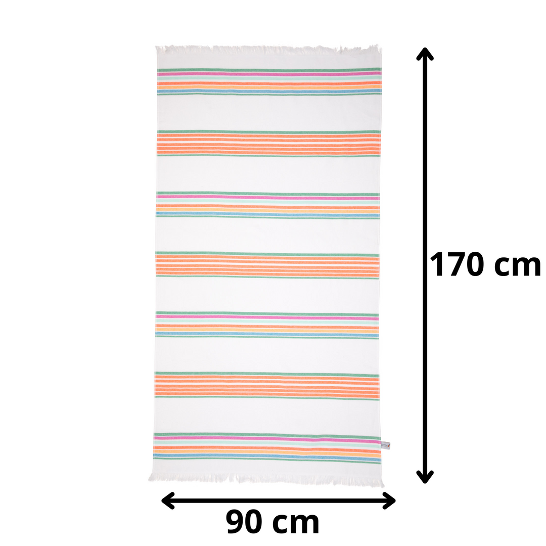 BOSKIMO Pareo Ares 1 – Pareo de Playa Ligero 90x170 cm – Suave, Compacto y de Secado Rápido – Ideal para Viajes, Piscina o Verano – Estilo Veraniego Hecho en Portugal