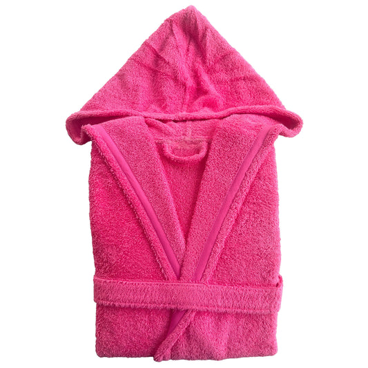 Albornoz Unisex - Albornoz de Ducha para Hombre o Mujer - 100% Algodón, Capucha, Fucsia