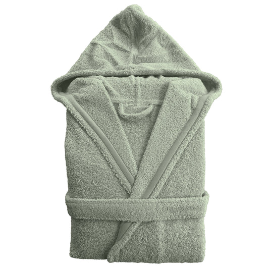 Albornoz Unisex - Albornoz de Ducha para Hombre o Mujer - 100% Algodón, Capucha, Kaki