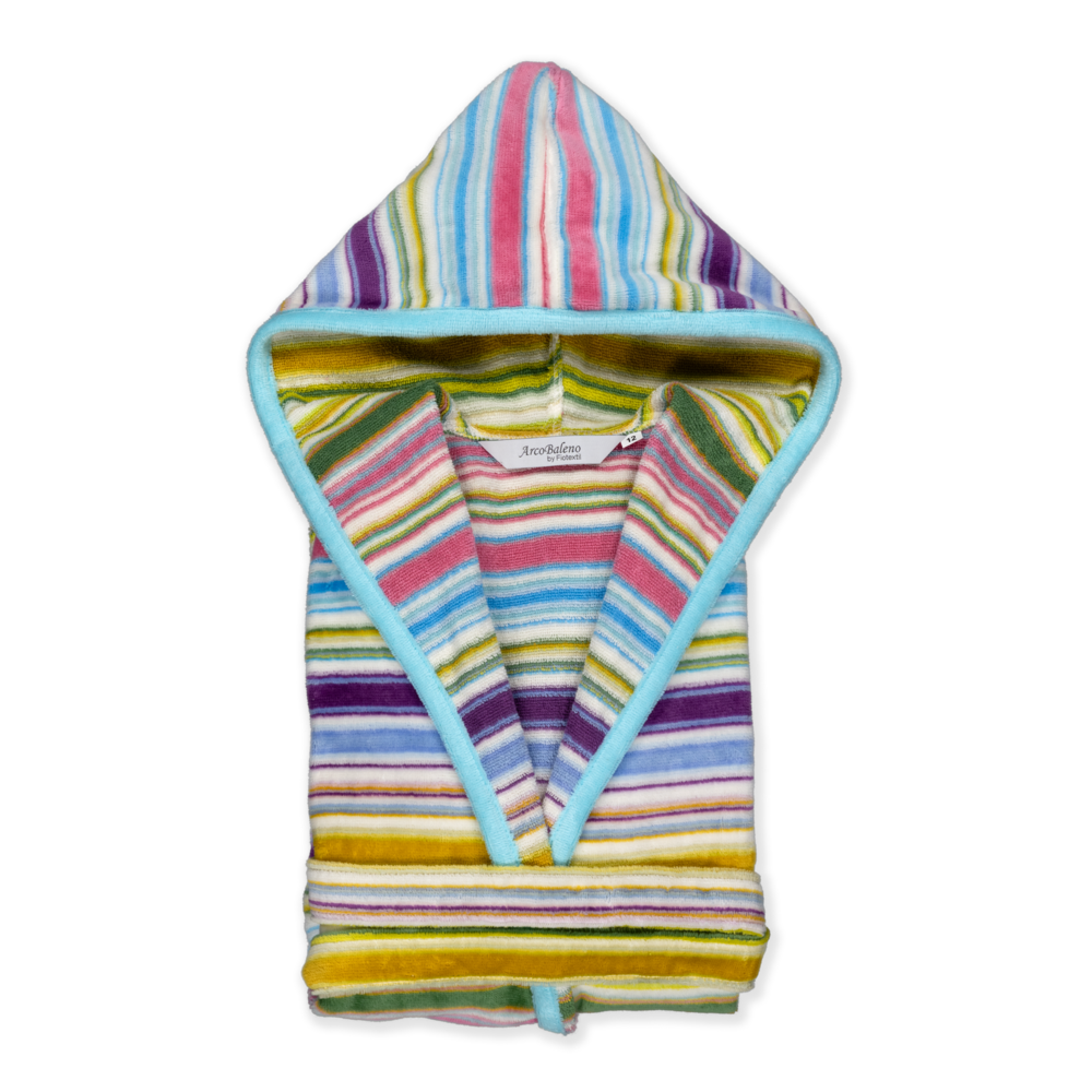 KIDS KAYLA - Albornoz Niños adolescentes Algodón: Niño, Infantil - 100% Algodón OEKO-TEX - 2 Bolsillos, Cinturón, Capucha, Albornoces Felpa muy suave con bordados para niños