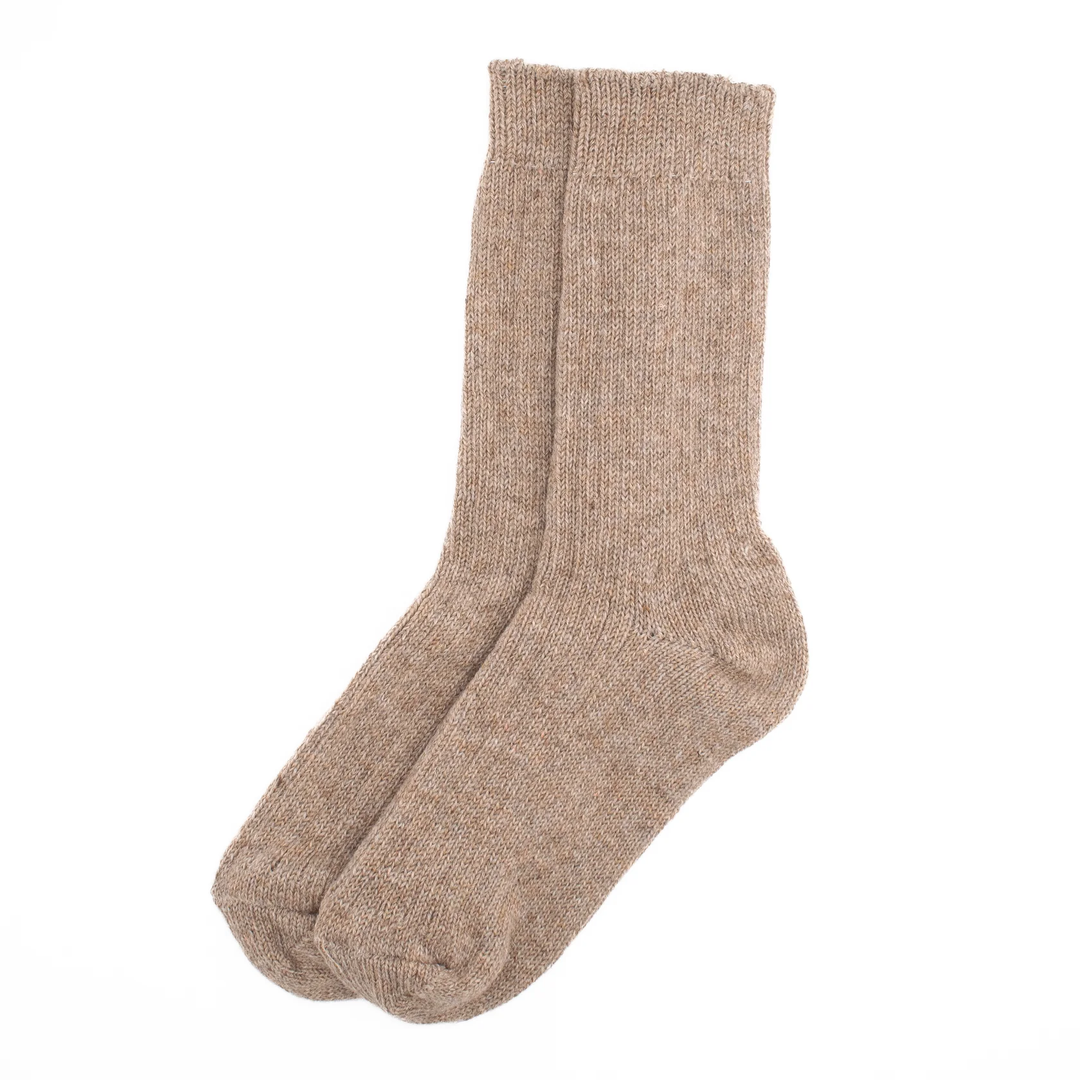 Calcetines BOSKIMO de Lana Merino y Cashmere – Marron | Calcetín Térmico Suave y Transpirable