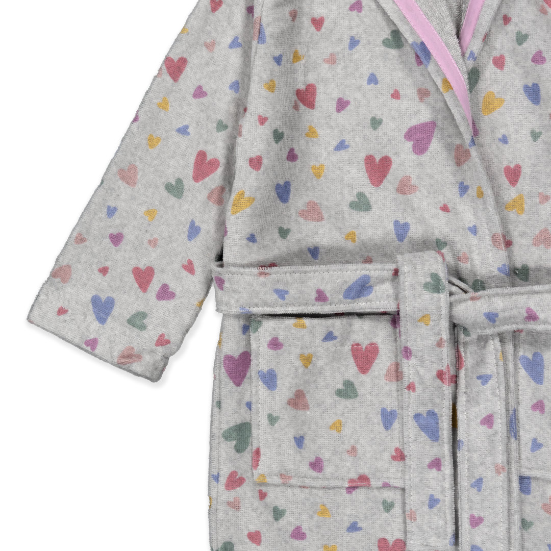 KIDS PALMIRA - Albornoz Niños adolescentes Algodón: Niño, Infantil - 100% Algodón OEKO-TEX - 2 Bolsillos, Cinturón, Capucha, Albornoces Felpa muy suave con bordados para niños