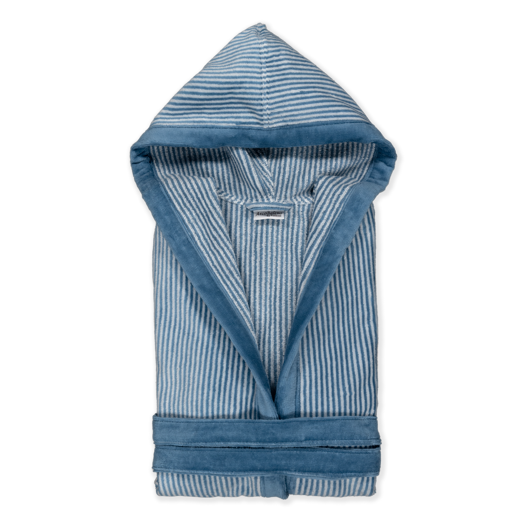 KIDS PARKER AZUL - Albornoz Niños adolescentes Algodón: Niño, Infantil - 100% Algodón OEKO-TEX - 2 Bolsillos, Cinturón, Capucha, Albornoces Felpa muy suave con bordados para niños