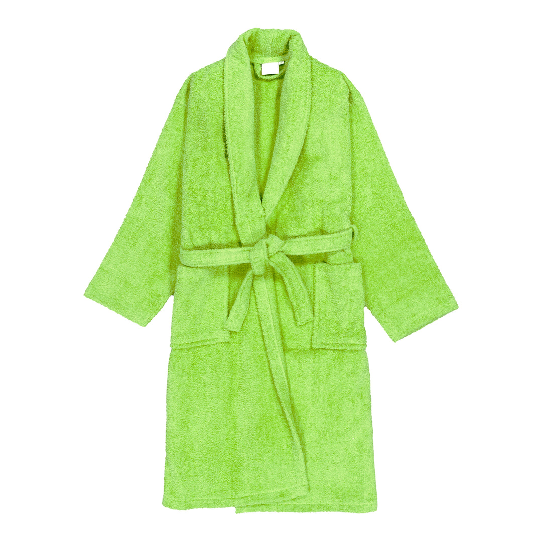 Albornoz Unisex - Albornoz de Ducha para Hombre o Mujer - 100% Algodón- 420g/m2 - Albornoz de Rizo. Pistacho