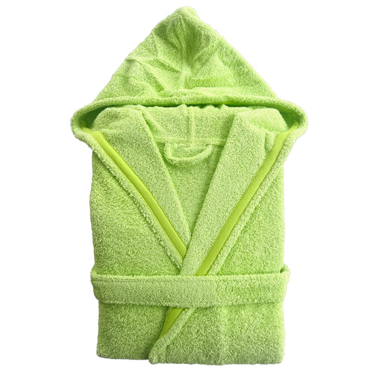 Albornoz Unisex - Albornoz de Ducha para Hombre o Mujer - 100% Algodón, Capucha. Pistacho
