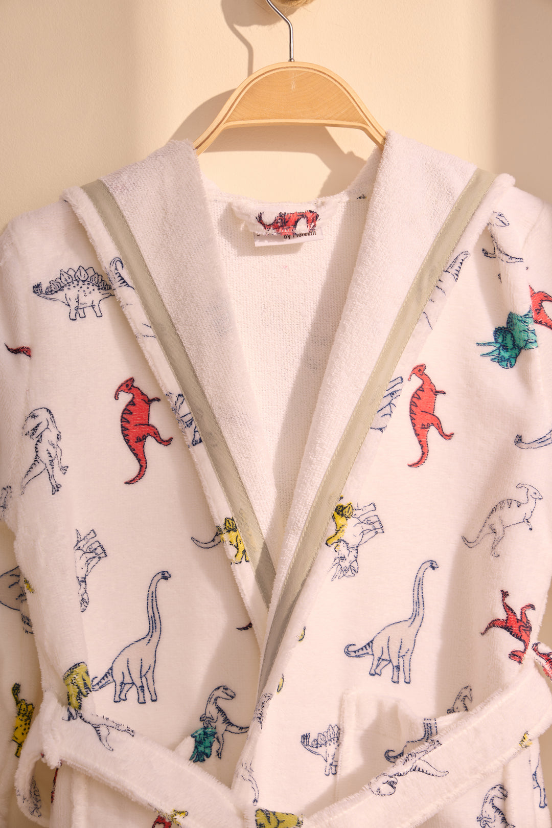 KIDS REX - Albornoz Niños adolescentes Algodón: Niño, Infantil - 100% Algodón OEKO-TEX - 2 Bolsillos, Cinturón, Capucha, Albornoces Felpa muy suave con bordados para niños