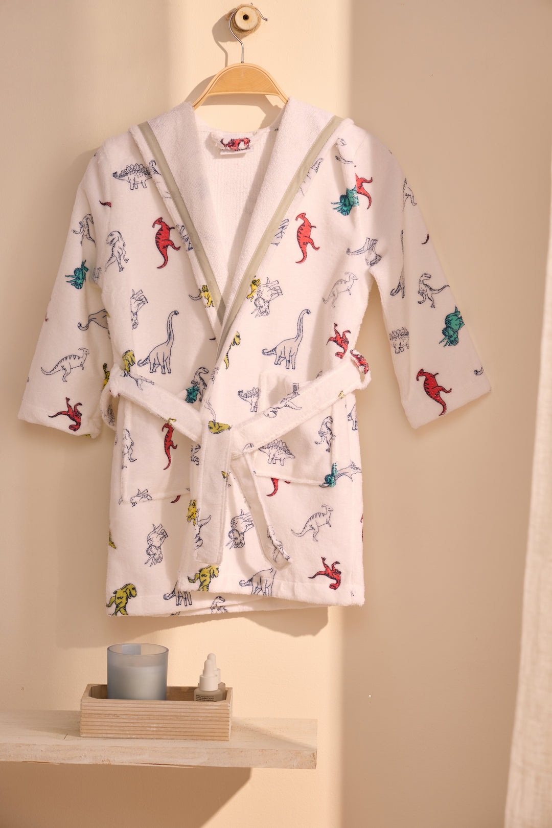 KIDS REX - Albornoz Niños adolescentes Algodón: Niño, Infantil - 100% Algodón OEKO-TEX - 2 Bolsillos, Cinturón, Capucha, Albornoces Felpa muy suave con bordados para niños