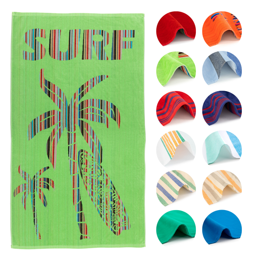BOSKIMO Toalla de Playa Split 2 Grande 90x170 cm – 100 % Algodón Rizo de Alta Calidad – Suave, Absorbente y de Secado Rápido – Fabricada en Portugal – Estilo Premium en Colores Vivos – Ideal para Playa y Piscina