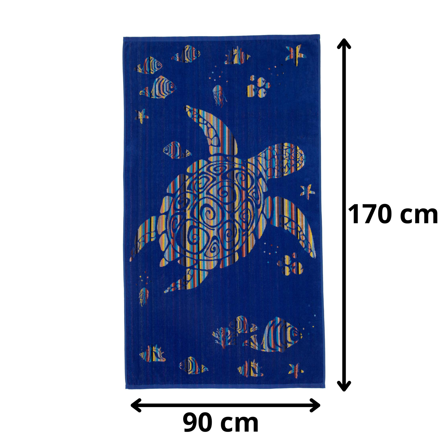 BOSKIMO Toalla de Playa Split 5 Grande 90x170 cm – 100 % Algodón Rizo de Alta Calidad – Suave, Absorbente y de Secado Rápido – Fabricada en Portugal – Estilo Premium en Colores Vivos – Ideal para Playa y Piscina