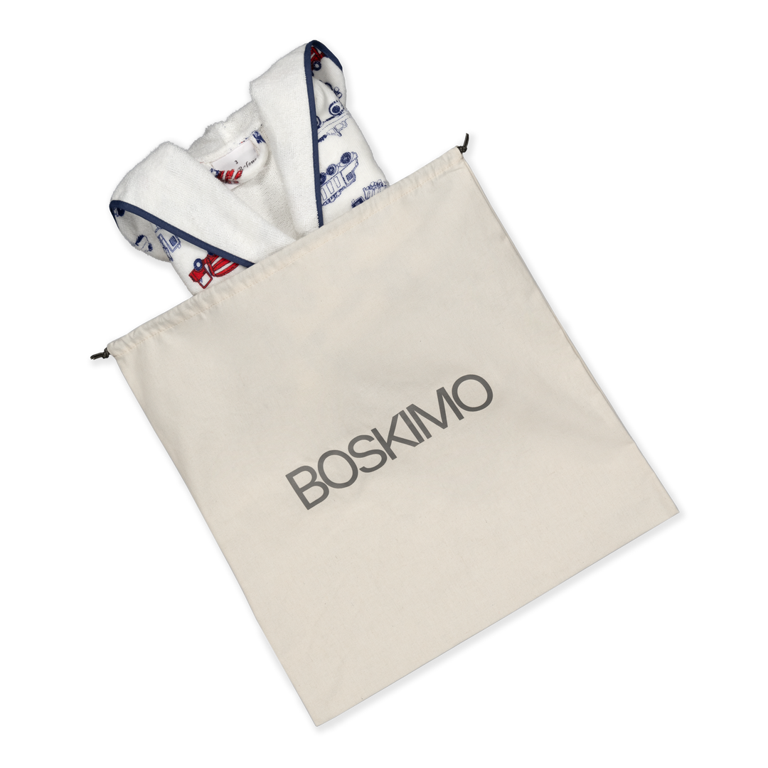 KIDS TRUCK - Albornoz Niños adolescentes Algodón: Niño, Infantil - 100% Algodón OEKO-TEX - 2 Bolsillos, Cinturón, Capucha, Albornoces Felpa muy suave con bordados para niños