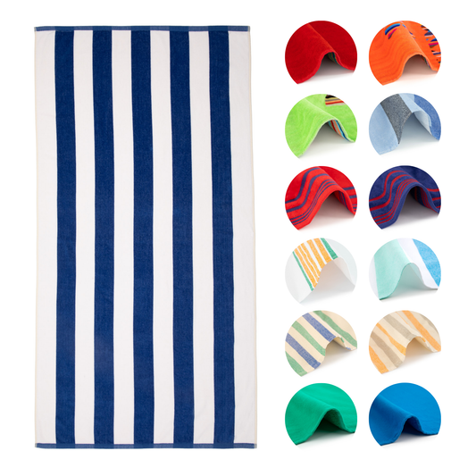 BOSKIMO Toalla de Playa Zadar 2 Grande 90x170 cm – 100 % Algodón Rizo de Alta Calidad – Suave, Absorbente y de Secado Rápido – Fabricada en Portugal – Estilo Premium en Colores Vivos – Ideal para Playa y Piscina