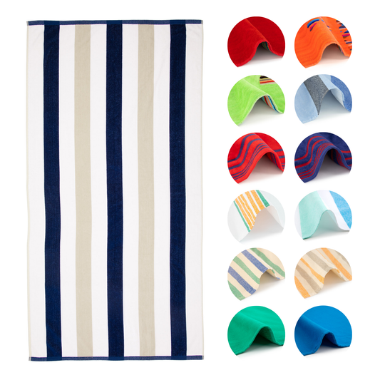 BOSKIMO Toalla de Playa Zadar 3 Grande 90x170 cm – 100 % Algodón Rizo de Alta Calidad – Suave, Absorbente y de Secado Rápido – Fabricada en Portugal – Estilo Premium en Colores Vivos – Ideal para Playa y Piscina
