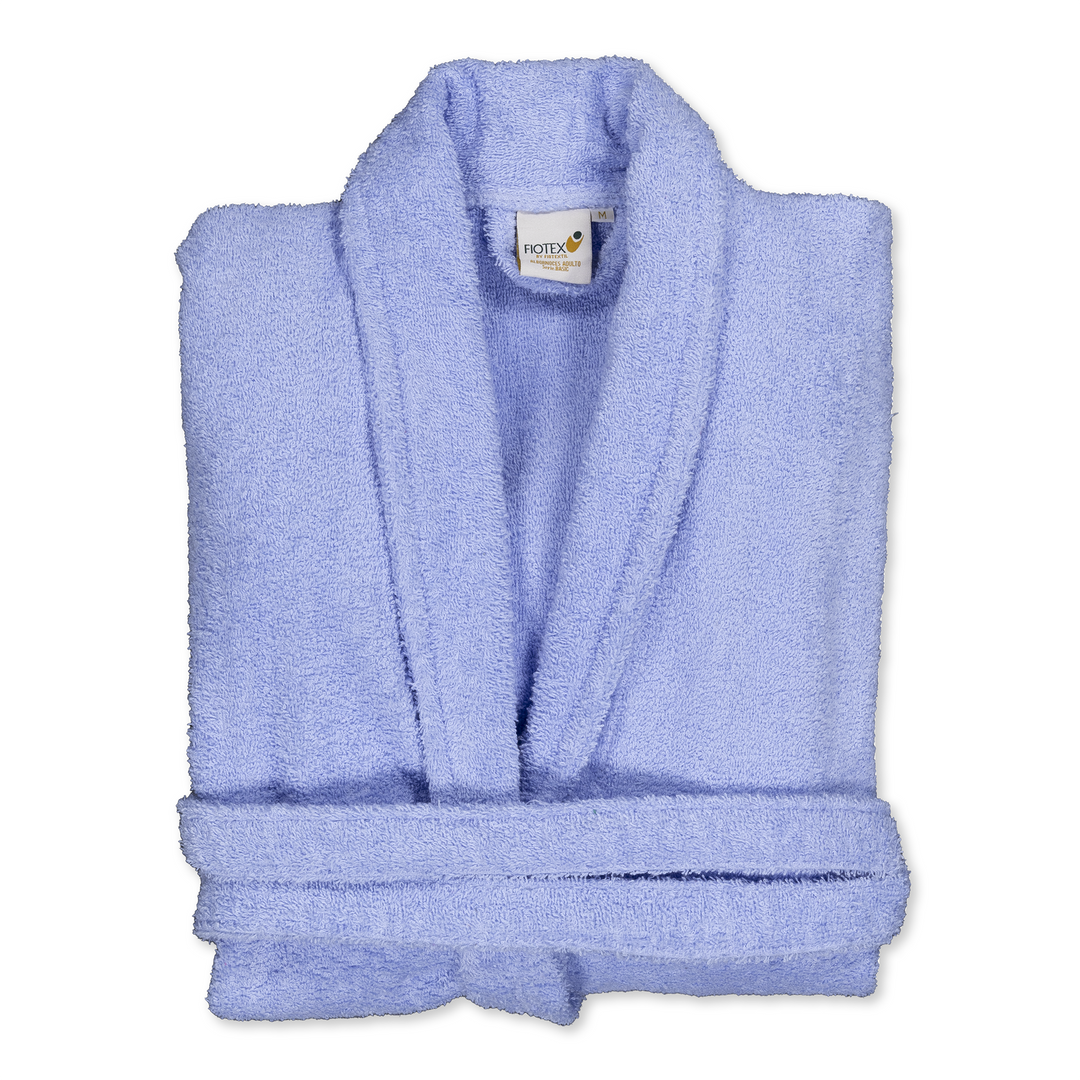 Albornoz Unisex - Albornoz de Ducha para Hombre o Mujer - 100% Algodón- 420g/m2 - Albornoz de Rizo. Azul