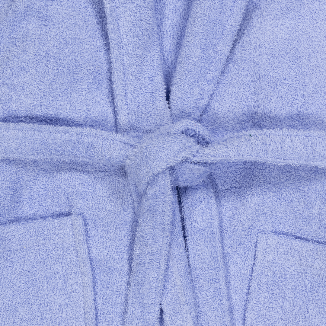 Albornoz Unisex - Albornoz de Ducha para Hombre o Mujer - 100% Algodón- 420g/m2 - Albornoz de Rizo. Azul