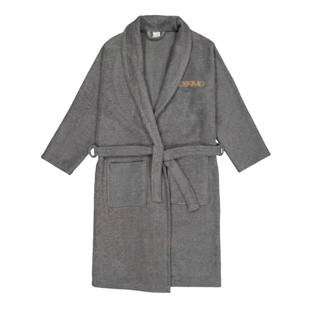 Albornoz Unisex - Albornoz de Ducha para Hombre o Mujer - 100% Algodón, Capucha. Gris Oscuro