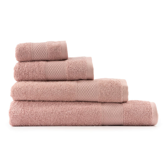 Juego de Toallas de baño - Toalla grande de Ducha, Toalla de Manos y Toalla de lavabo - 100% Algodón - 450 g/m2 Rosa