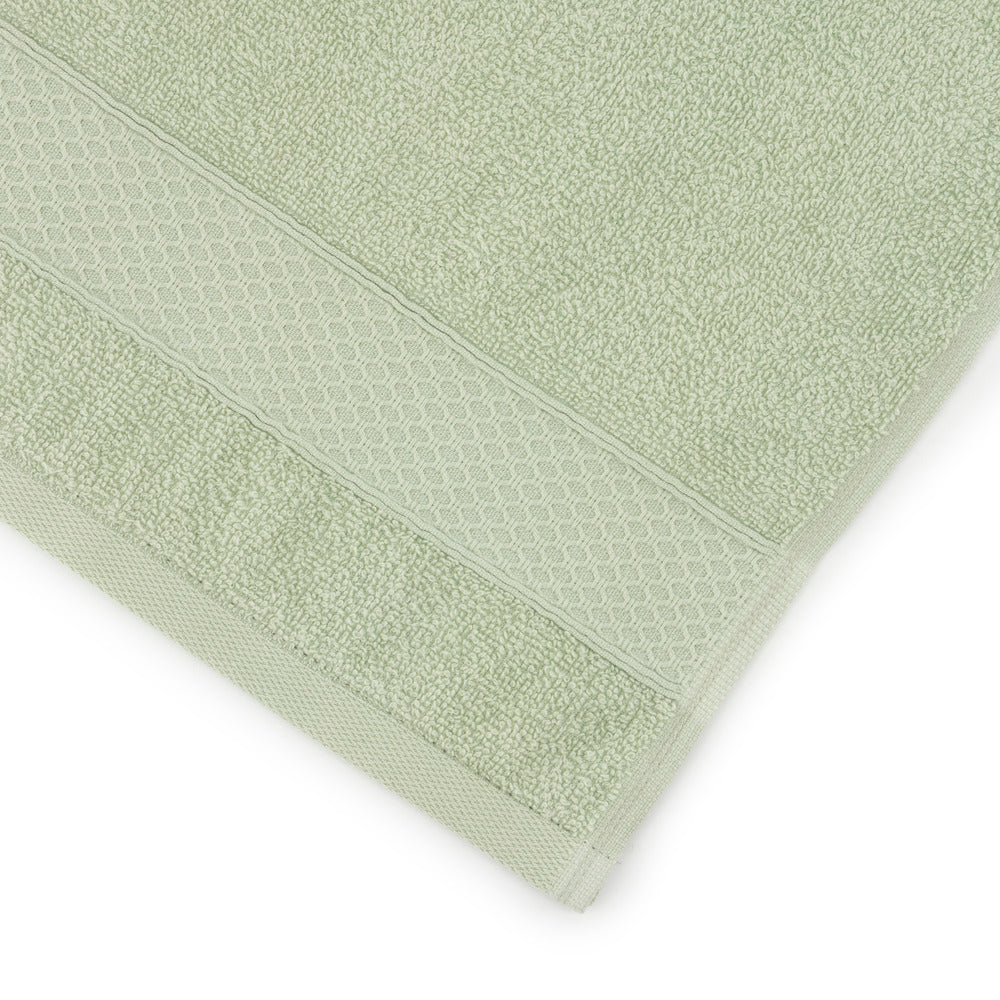 Juego de Toallas de baño - Toalla grande de Ducha, Toalla de Manos y Toalla de lavabo - 100% Algodón - 450 g/m2 Verde
